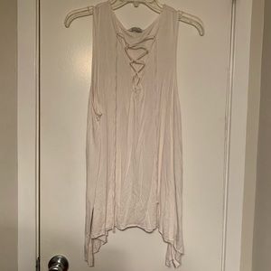Lace up tank top